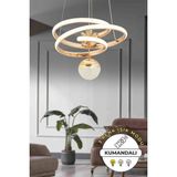 Modern Sarı Kumandalı 3 Renk Işık Sarkıt LED Avize - Seçenek 1 - Altın