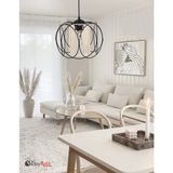 Modern Şeffaf Cam Avize, Mutfak, Salon ve Antre Aydınlatması - Seçenek 1 - Ahşap