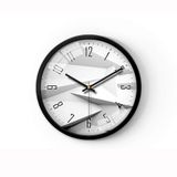 Modern Sessiz Duvar Saati,14 "Büyük Metal Saat,Sessiz Tik Taklamayan Pille Çalışan Dekoratif Duvar Saatleri Oturma Odası Ev A 2525cm