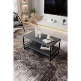 Modern & Şık Orta Sehpa Metal Çerçeve ile Dayanıklı Tasarım, Minimalist ve Fonksiyonel, Salon ,ofis - Antrasit