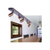 Modern Siyah Bakır Eskitme 120 Cm 4’Lü Hareketli Spot Avize Gu10 Led Ampul Dahil