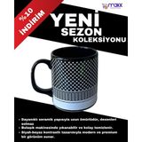 Modern Siyah Beyaz Desenli Seramik Kupa - Kahve & Çay Bardağı - 1 Adet - 330 ml