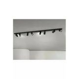Modern Siyah Metal 150 cm GU10 LED Spot Avize Sekizli 8 Lihareketli Başlık Tasarruflu Tavan Avize