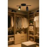 Modern Siyah Spot Ledli 2'li Set, Cafe, Mutfak, Banyo Için Şık Aydınlatma - Seçenek 1 - Ahşap