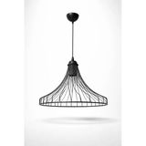 Modern Siyah Tel Avize Sarkıt Lamba – Endüstriyel Metal Pendant Light, Yemek Masası, Salon, Mutfak Ve Yatak Odası İçin Minimal Tavan Aydınlat