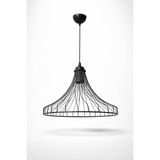 Modern Siyah Tel Avize Sarkıt Lamba – Endüstriyel Metal Pendant Light, Yemek Masası, Salon, Mutfak ve Yatak Odası için Minimal Tavan Aydınlatması