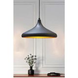 Modern Siyah ve Gold Renkli 35CM Metal Sarkıt Avize, Oturma ve Mutfak Için - Seçenek 1 - Ahşap