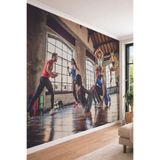 Modern Spor Salonu ve Fitness Motivasyon Temalı 3D Etkili Tek Parça Tekstil Duvar Kağıdı, 100 x 100