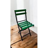 Modern Style Home Balkon Bahçe Mutfak Bistro Set Katlanır Masa-Sandalye 1 Adet - Yeşil