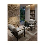 Modern Style Home Loft Serisi Ahşap Detaylı İkili Koltuk ve Sehpa Seti - Keyif Köşesi Takımı