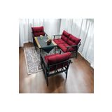 Modern Style Home Lüx Bahçe Balkon Mobilyası , Koltuk Takımı , Cafe 2-1-1 Masalı Takım