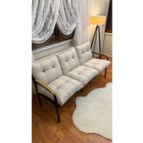 Modern Style Home Modern Avcılar Balkon, Bahçe, Cafe - Metal Kanepe Koltuk Takımı – 3’ Lü