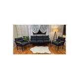 Modern Style Home Modern Avcılar Balkon, Bahçe, Cafe - Metal Kanepe Koltuk Takımı - 3+1+1 Naturel