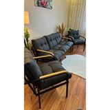Modern Style Home Modern Avcılar Balkon, Bahçe, Cafe - Metal Kanepe Koltuk Takımı - 3+1+1