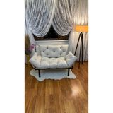 Modern Style Home Modern Ikili Yataklı Kanepe Tekli 2'li Çift Kişilik Koltuk Ev Ofis Balkon Teras Kanepesi - Krem