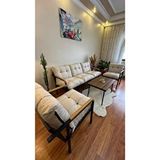 Modern Style Home Modern Kadıköy Balkon, Bahçe, Cafe - Metal Kanepe Koltuk Takımı - 3+1+1+ Sehpa Siyah