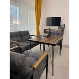 Modern Style Home Venüs Balkon, Bahçe, Cafe - Salon - Metal Kanepe Koltuk Takımı - 2+1+1 + Masa - Kare - 3