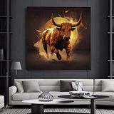 Modern tablo Boğa Posteri; Longhorn Boğa Posteri; İnek Posteri; Boğa Kanvas Baskı; Boğa Tablo; Duvar Sanatı; Kanv