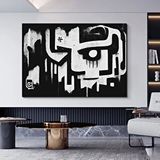 Modern tablo Büyük Soyut Duvar Sanatı Graffiti; Amerikan Reprodüksiyon Tablosu; Kanvas Duvar Sanatı; Poster Baskı