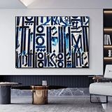 Modern tablo Büyük Soyut Retna Duvar Sanatı – Amerikan Grafiti Reprodüksiyonu, Kanvas Tablo, Poster Baskı