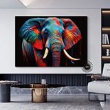 Modern tablo Fil Duvar Dekoru Oturma Odası, Pop Art Duvar Sanatı Kanvas, Ekstra Büyük Soyut Duvar Sanatı