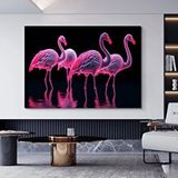 Modern tablo Flamingo Kanvas Sanatı – Tropikal Kuş Teması