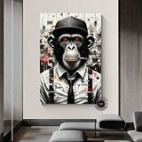 Modern tablo Graffiti Maymun Kanvas Tablosu; Pop Art Baskı