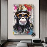 Modern tablo Graffiti Maymun Tablosu, Pop Art Kanvas, Maymun Baskısı, Sokak Sanatı Kanvas Duvar Dekoru