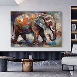 Modern tablo Güzel Afrika Fili Temalı Modern Tablo, Hayvan Sanatı Kanvası