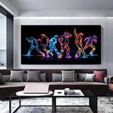 Modern tablo Hip Hop Dans Kanvas Baskı, Sokak Dansı Posteri, Trend Duvar Dekoru