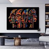 Modern tablo Kabile Maskesi Afrika Sanatı Çerçeveli Poster, Afrika Maskesi, Afrika Duvar Sanatı