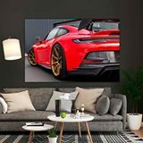 Modern tablo Kırmızı Porsche Garaj Duvar Sanatı; Porsche 911 Kanvas Baskısı; Süper Araba Dekoru