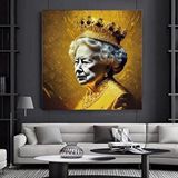 Modern tablo Kraliçe Ii. Elizabeth Tuval Duvar Sanatı. Kraliçe Ii. Elizabeth - Modern Resim Sanatı, Modern Dekor