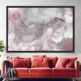 Modern tablo Pembe Ve Gri Mermer Poster, Alkol Mürekkebi Duvar Sanatı, Soyut Lüks Kanvas