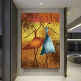 Modern tablo Renkli Sanat Eseri – Yağlı Boya Baskısı; Balerin Suluboya; Bale Kanvas; Dans Sanatı; Afrikalı Kadın