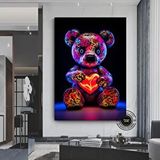 Modern tablo Teddy Ayı Duvar Sanatı; Teddy Ayı Graffiti Sanatı; Teddy Ayı Sokak Sanatı; Graffiti Duvar Sanatı; So