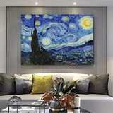 Modern tablo Van Gogh'ın Yıldızlı Gece Kanvas Baskısı; Yıldızlı Gece Sanat Reprodüksiyonu; Ev Hediyesi Kanvas Bas