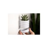 Modern Tarz Duvar Askılı Beyaz Plastik Saksı 10 Cm (KÜÇÜK BOY), THEPLASTI0109