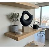 Modern Taş Biblo Soyut Dekoratif İskandinav Tarzı Biblo – Siyah Minimalist Masaüstü & Konsol Objesi