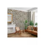 Modern Taş Desen Duvar Kağıdı - Roka 23113-1, Açık, Krem, Elyaf Taban (Non-Woven) - 16.5 M2