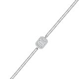Modern Tasarım 0.30 Ct Baget Kare Tektaş Bileklik