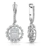 Modern Tasarım 1.10 Ct Baget Kare Küpe