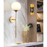 Modern Tasarım Aç Kapa Butonlu Pilli Aplik Duvar Beyaz Opak Beyaz Camlı Aplik Eskitme Gold Eskitme