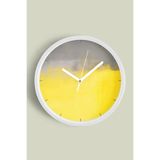 Modern Tasarım Duvar Saati - 25cm - Önü Camlı Beyaz Kasa - Sessiz Mekanizma, JH0476S25BKP
