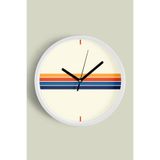 Modern Tasarım Duvar Saati - 25cm - Önü Camlı Beyaz Kasa - Sessiz Mekanizma, JH0490S25BKP