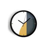 Modern Tasarım Duvar Saati - 25cm - Önü Camlı Siyah Kasa - Sessiz Mekanizma, JH0615S25SKP