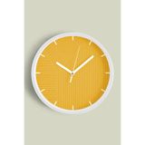 Modern Tasarım Duvar Saati - 30cm - Önü Camlı Beyaz Kasa - Sessiz Mekanizma, JH0434S30BKP