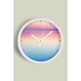 Modern Tasarım Duvar Saati - 30cm - Önü Camlı Beyaz Kasa - Sessiz Mekanizma, JH0442S30BKP