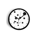 Modern Tasarım Duvar Saati - 30cm - Önü Camlı Siyah Kasa - Sessiz Mekanizma, JH0596S30SKP