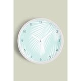 Modern Tasarım Duvar Saati - 35cm - Önü Camlı Beyaz Kasa - Sessiz Mekanizma, JH0494S35BKP